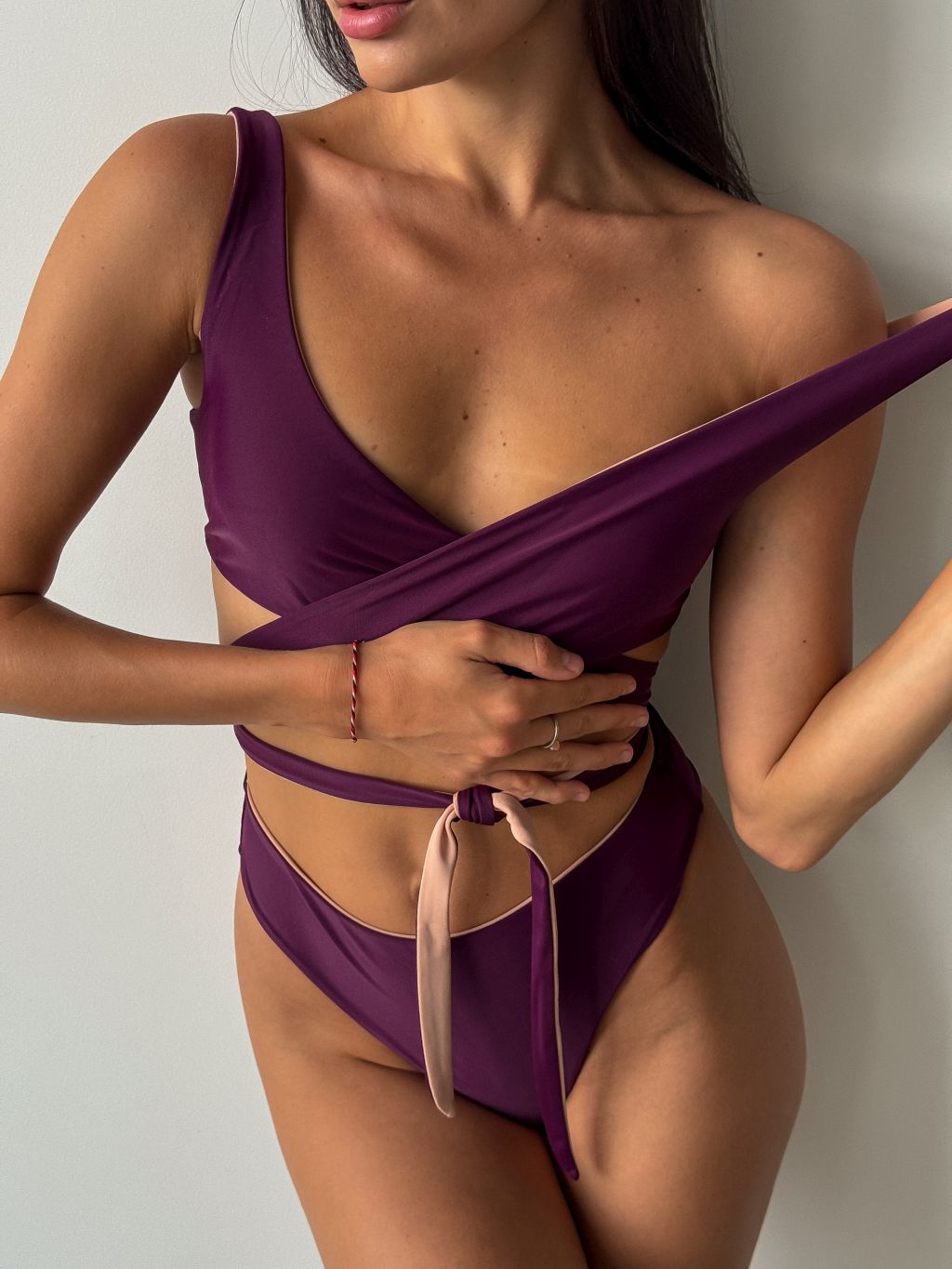 Mexico – Reversible Swimsuit (Bordeaux & Beige)