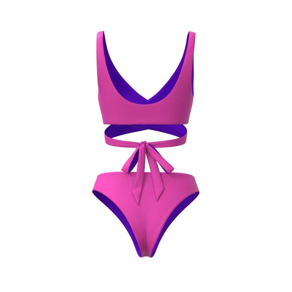 Mexico – Reversible Swimsuit (Pink & Purple)