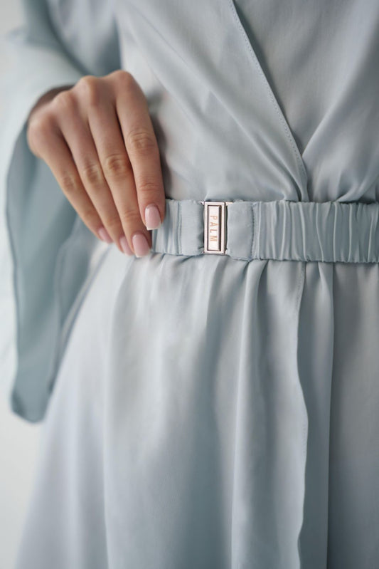 Bali Beach Robe – Lightweight Silk Viscose Cover-Up (Blue)