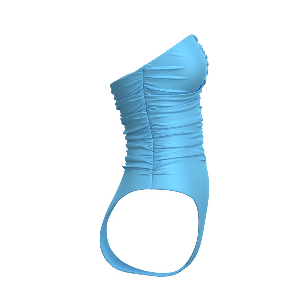 Casablanca blue one-piece – side angle details