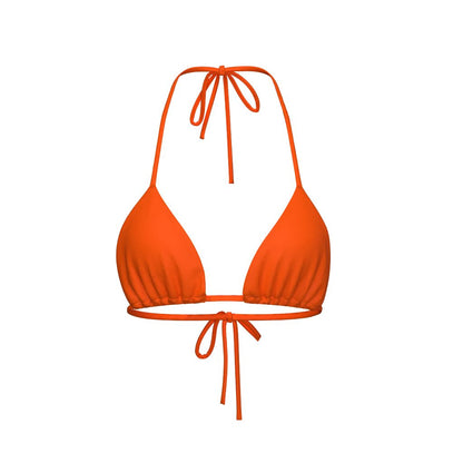 Miami orange triangle bikini top, product render