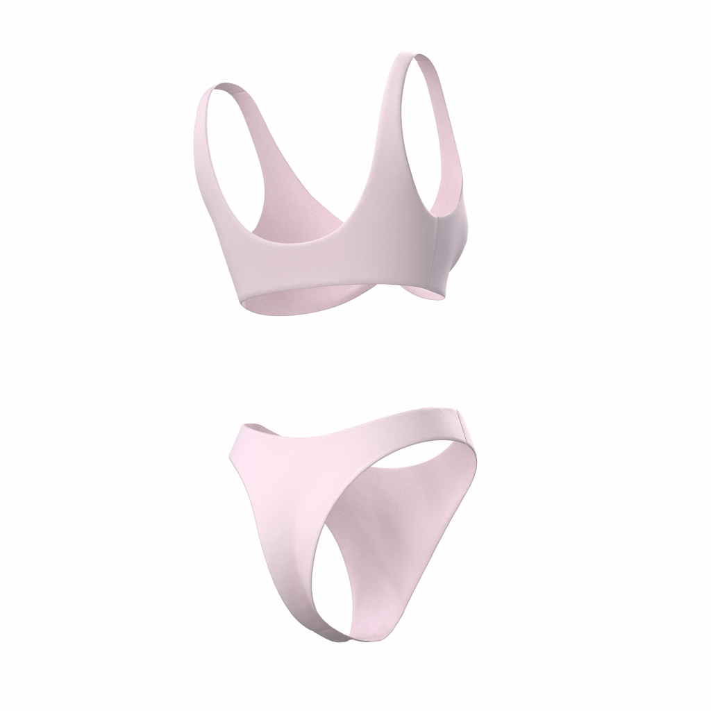 Corse Baby Pink bikini, angled back product view