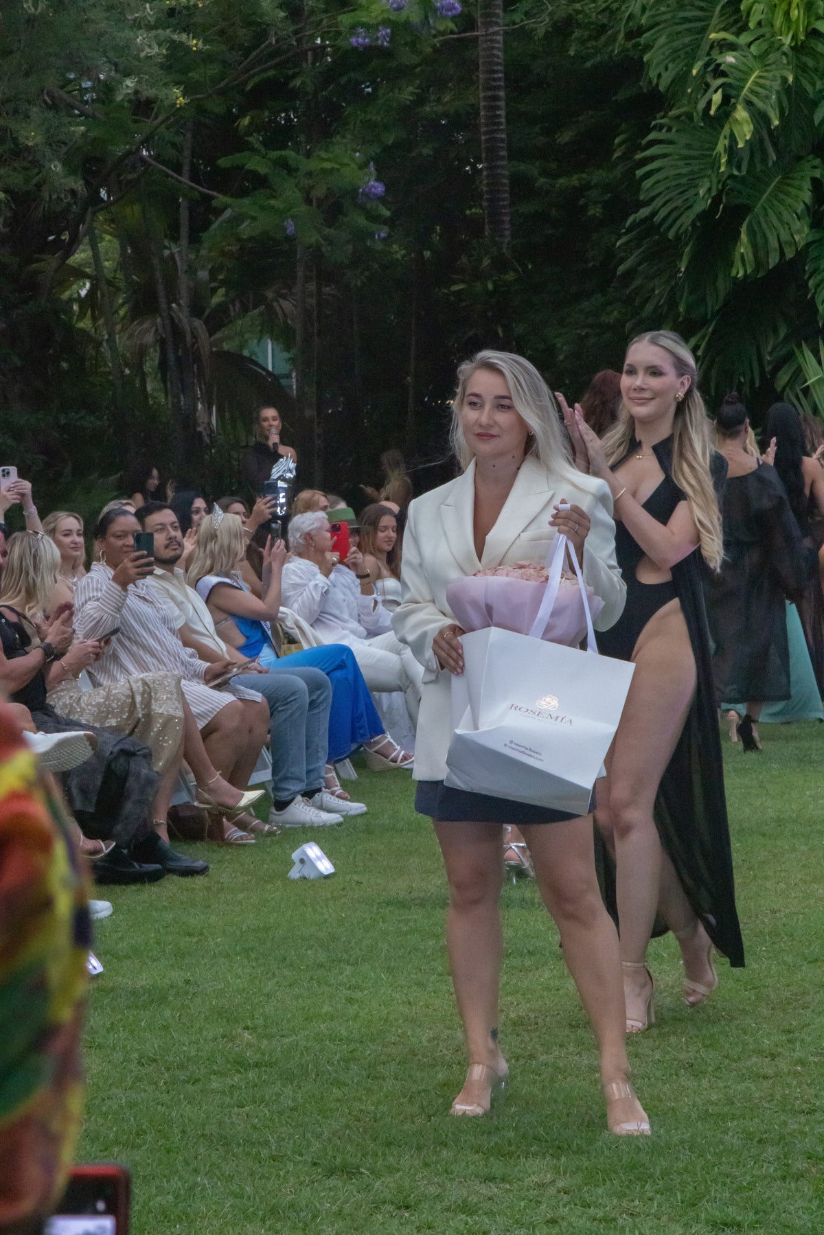 Khrystyna Malyeryk at the PÁLM SWM debut runway, Miami Beach Botanical Garden, May 2026